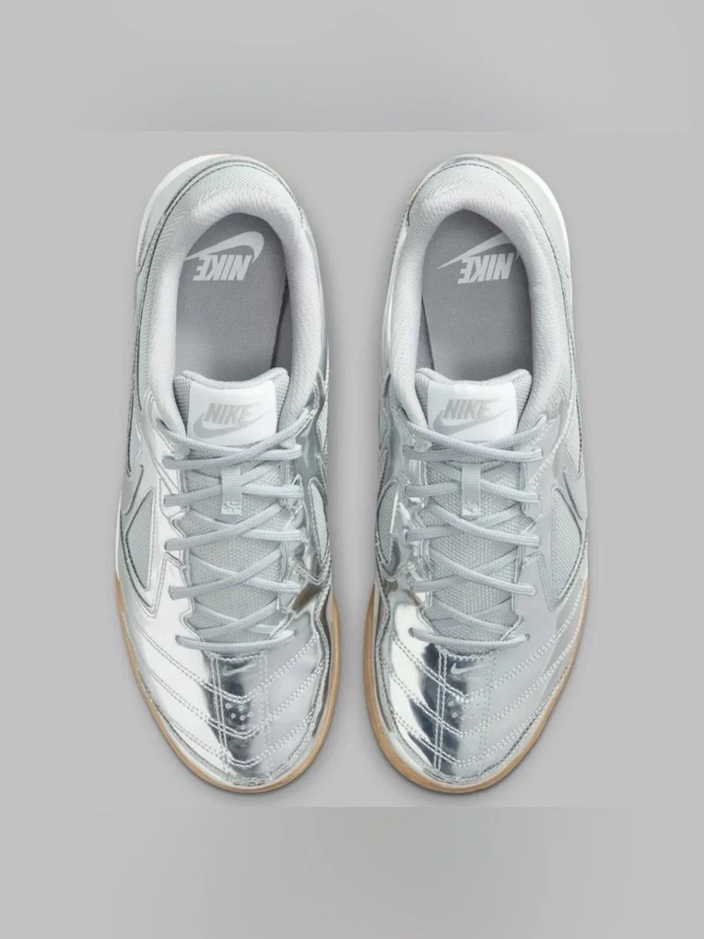 NEW Nike Gato LV8 Chrome Metallic Silver Gum IB3566-001 Mens Shoes 9.5-13